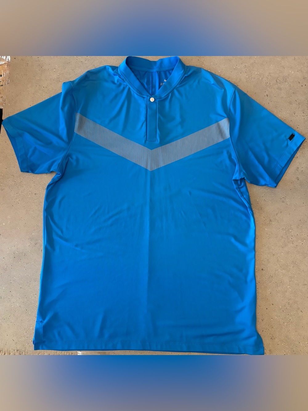 Men's Blue Short-Sleeve Performance Polo- Nike Tiger Woods Collection